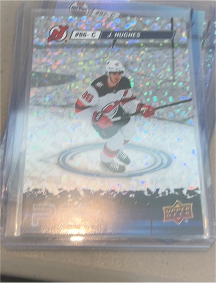 2023-24 Upper Deck Series 2 PC's Sparkle #PC-6 Jack Hughes — front