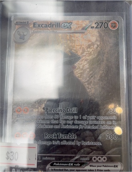 2023 Pokémon Scarlet & Violet Black Bolt #168 Excadrill ex — front