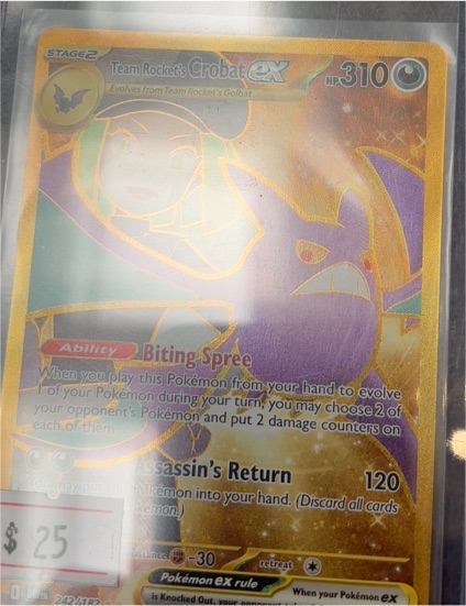 2023 Pokémon Team Rocket's Crobat ex 242/182 — front