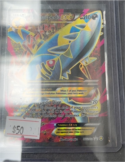 2017 Pokemon XY Black Star Promo #XY200a Mega Sharpedo EX — front
