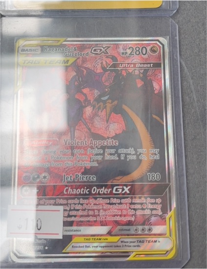 2019 Pokemon Sun & Moon Cosmic Eclipse #224 Naganadel & Guzzlord GX — front