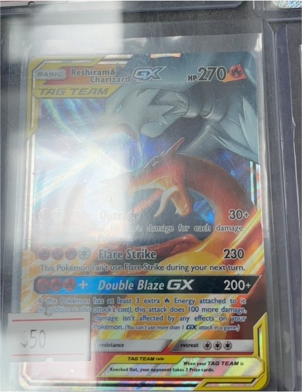 2019 Pokémon Sun & Moon Unbroken Bonds #20 Reshiram & Charizard GX — front