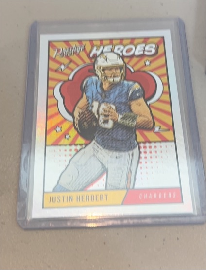 2021 Panini Prestige Heroes #HE-4 Justin Herbert — front