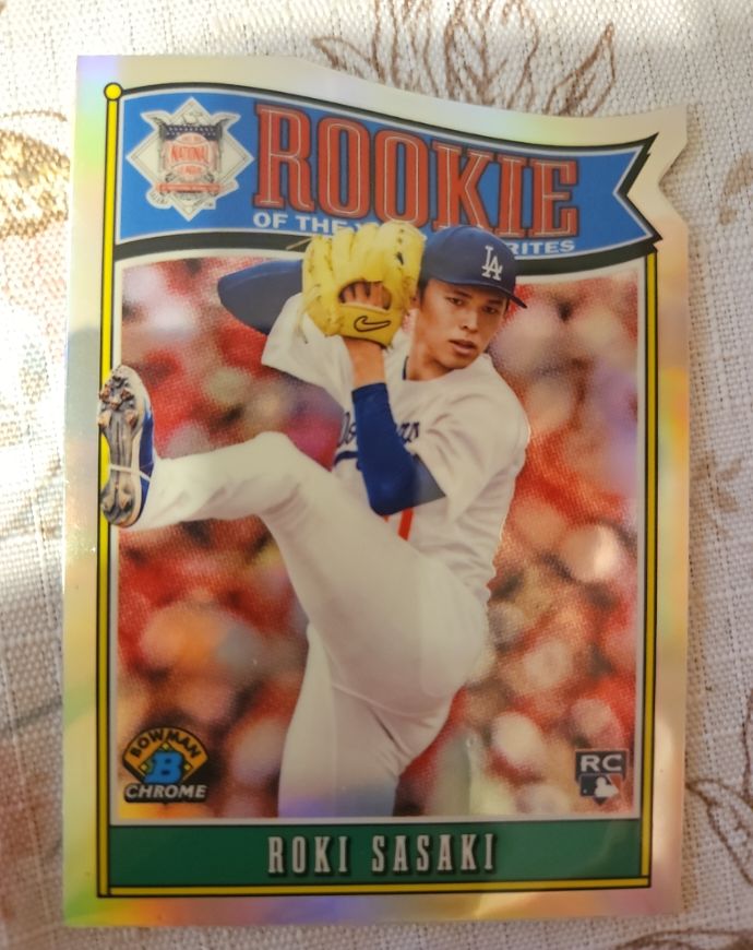 2025 Bowman Chrome #ROY-10 Roki Sasaki Rookie of the Year Favorites — front