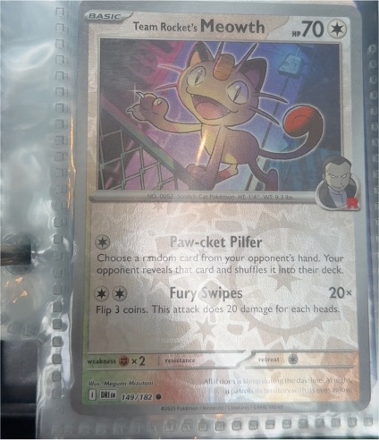 2025 Pokémon TCG Destined Rivals #149 Team Rocket's Meowth — front