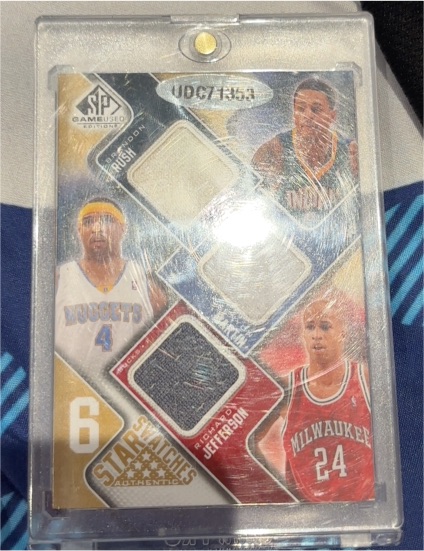 2009-10 Upper Deck SP Game Used 6 Star Swatches #6 Brandon Rush/Brandon Jennings/Richard Jefferson — front