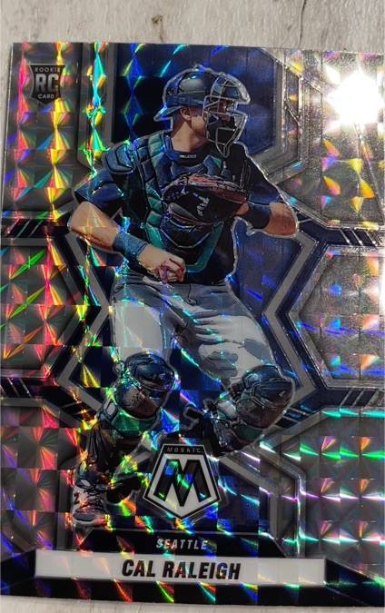 2022 Panini Mosaic Cal Raleigh Rookie Card — front