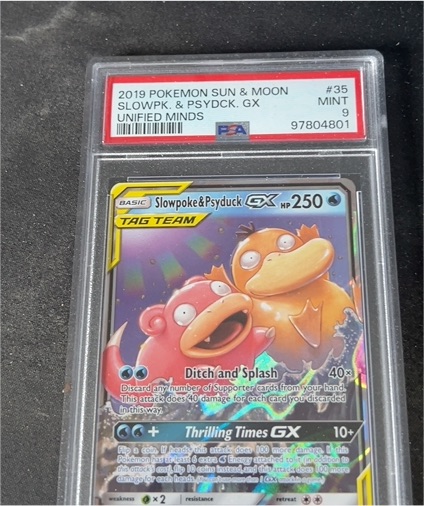 2019 Pokemon Sun & Moon Unified Minds #35 Slowpoke & Psyduck GX — front