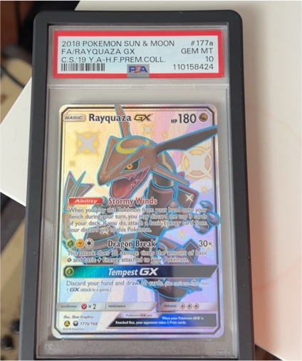 2018 Pokemon Sun & Moon #177a Rayquaza GX — front