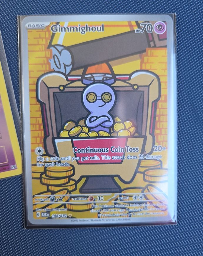 2023 Pokémon Paradox Rift #198 Gimmighoul Illustration Rare — front