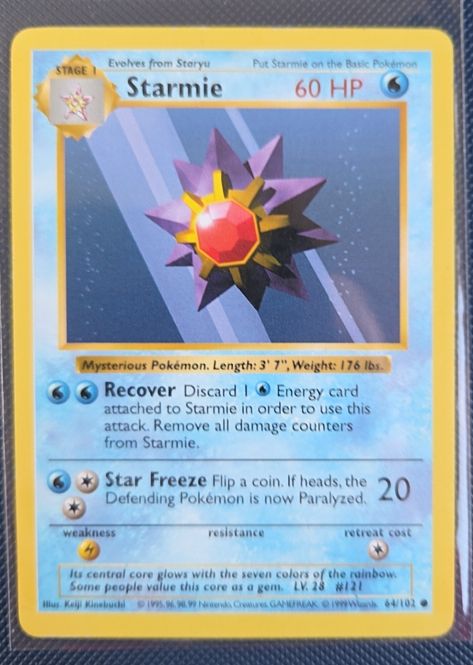 1999 Pokemon Base Set #64 Starmie — front