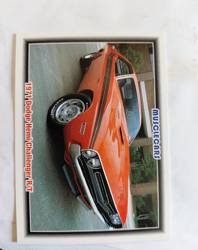 1992 Collect-A-Card Musclecars #48 1971 Dodge Hemi Challenger R/T — front