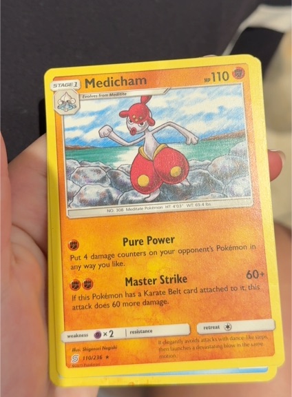 2019 Pokémon Unified Minds #110 Medicham — front