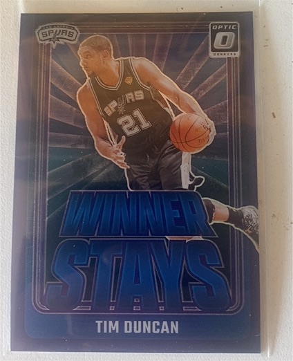 2024-25 Donruss Optic #12 Tim Duncan Winner Stays — front