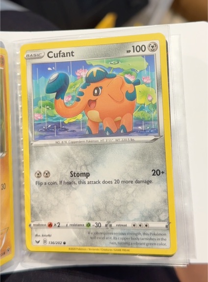 2020 Pokémon Sword & Shield #136 Cufant — front