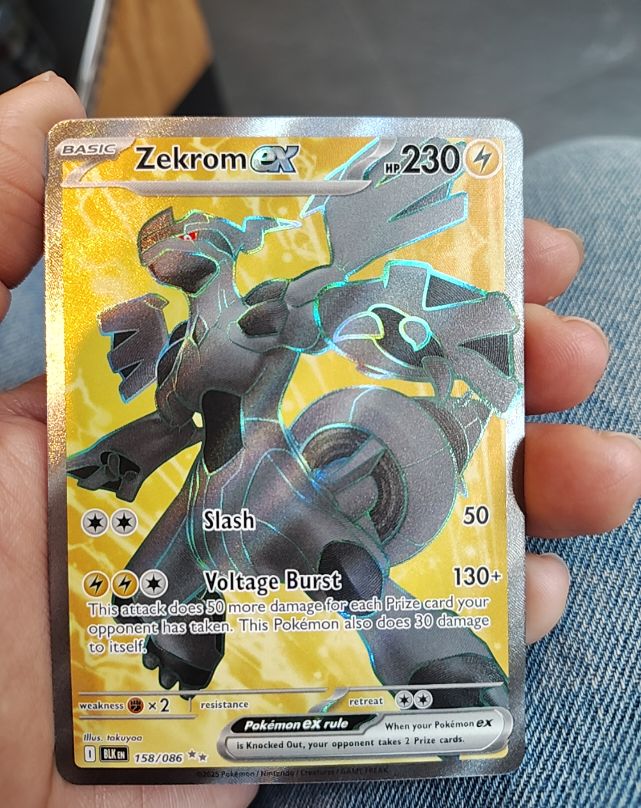 2025 Pokémon Black Bolt #158 Zekrom ex — front
