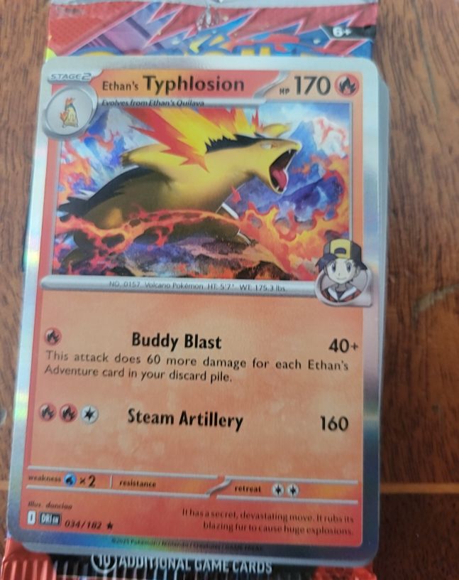 2025 Pokémon TCG SV10: Destined Rivals #034 Ethan's Typhlosion — front