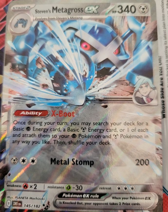 2025 Pokemon SV10: Destined Rivals #145 Steven's Metagross ex — front
