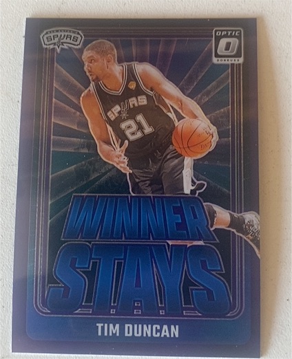 2024-25 Donruss Optic #12 Tim Duncan Winner Stays — front