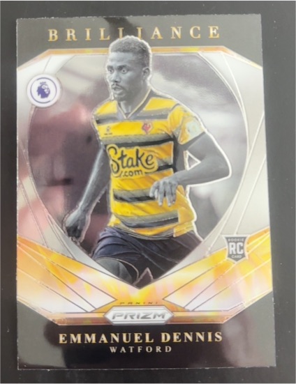 2021-22 Panini Prizm Premier League Brilliance #4 Emmanuel Dennis — front