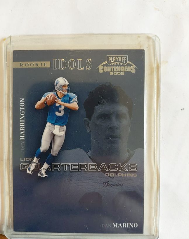 2002 Playoff Contenders Rookie Idols #RI7 Joey Harrington Dan Marino — front