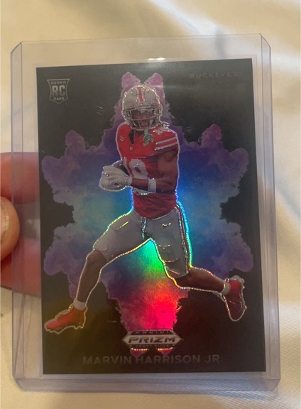 2024 Panini Prizm Draft Picks Black Color Blast #CB11 Marvin Harrison Jr. — front