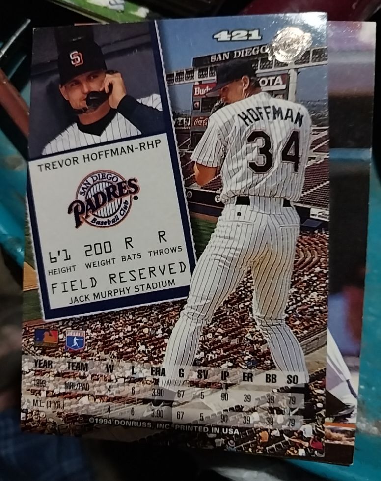 1994 Donruss #421 Trevor Hoffman — front