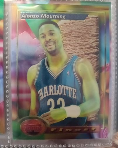 1993-94 Topps Finest #201 Alonzo Mourning — front