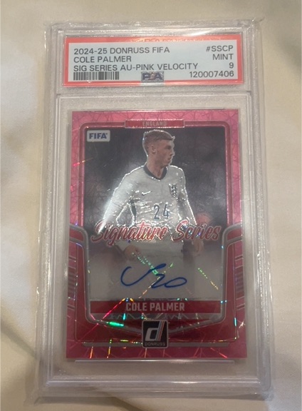 2024-25 Panini Donruss FIFA Signature Series Pink Velocity #SSCP Cole Palmer — front