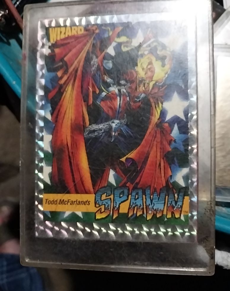 1992 Wizard Magazine #1 Todd McFarlane's Spawn Prism Promo Card — front