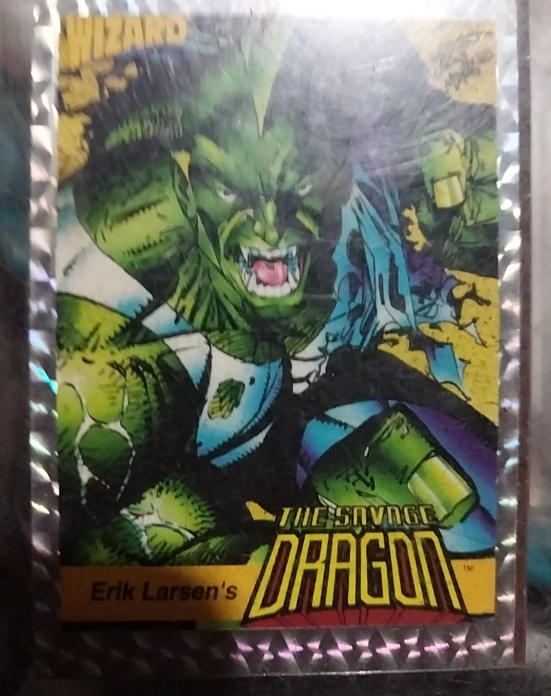 1992 Wizard #3 Erik Larsen's The Savage Dragon Prism Promo Card — front