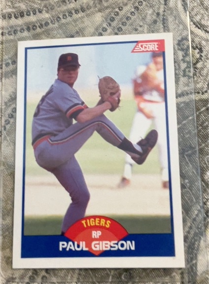 1989 Score #595 Paul Gibson — front