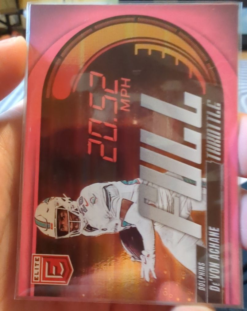 2025 Panini Donruss Elite Full Throttle Orange #13 De'Von Achane — front