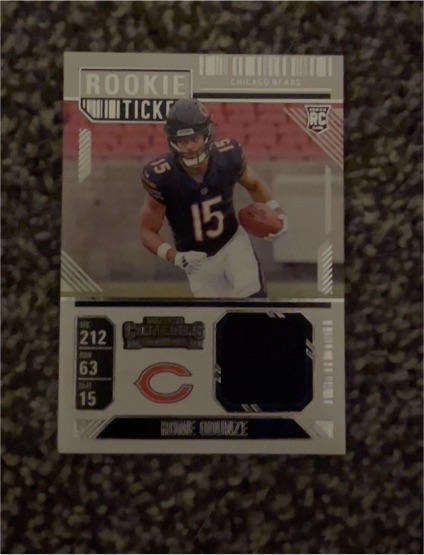 2024 Panini Contenders Rookie Ticket Patch #RTS-ROE Rome Odunze — front
