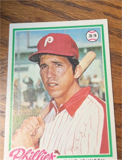 1978 Topps #317 Dave Johnson Philadelphia Phillies — front