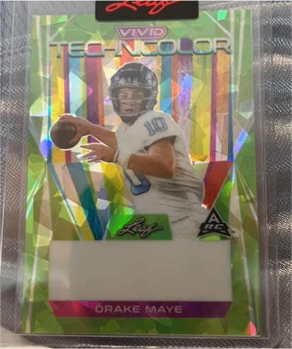 2023 Leaf Vivid Technicolor #Drake Maye — front
