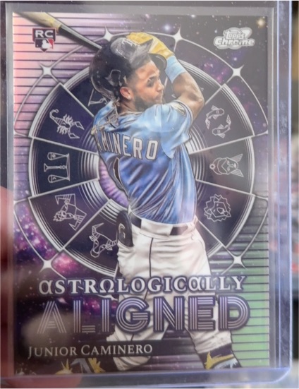 2024 Topps Chrome Cosmic #AA-16 Junior Caminero Astrologically Aligned — front