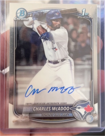 2025 Bowman Chrome #CPA-CMA Charles McAdoo — front