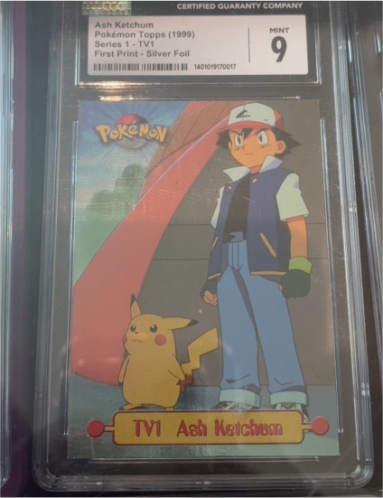 1999 Topps Pokemon Series 1 #TV1 Ash Ketchum — front