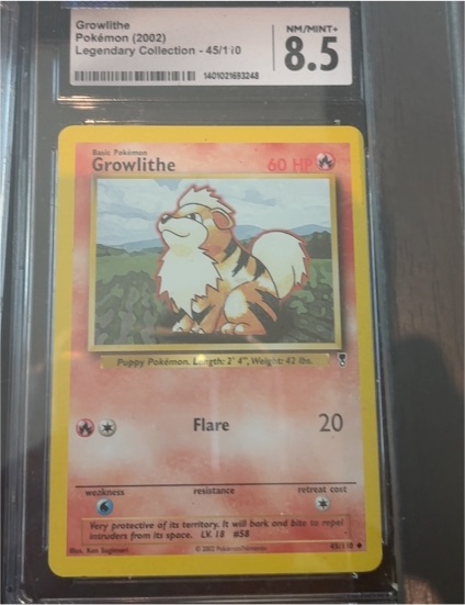 2002 Legendary Collection #45 Growlithe — front