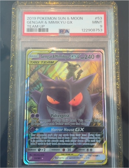 2019 Pokemon Sun & Moon #53 Gengar & Mimikyu GX Team Up — front
