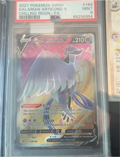 2021 Pokemon SWSH #169 Galarian Articuno V Chilling Reign — front