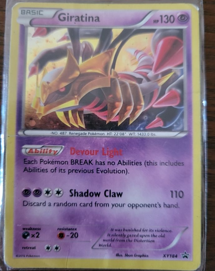 2016 Pokémon XY Black Star Promo #XY184 Giratina — front
