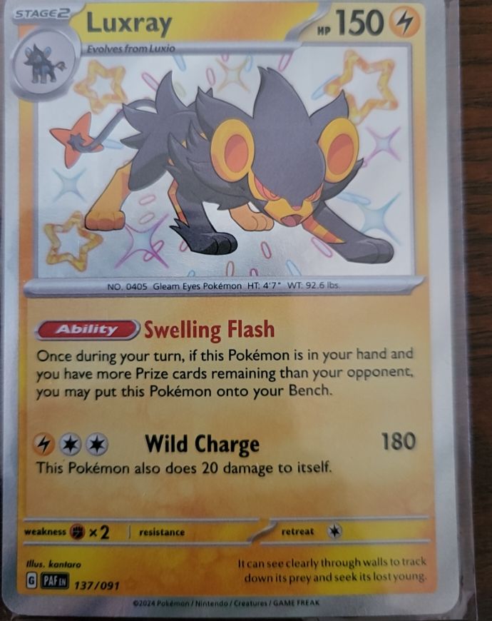 2024 Pokémon Paldean Fates #137 Luxray — front