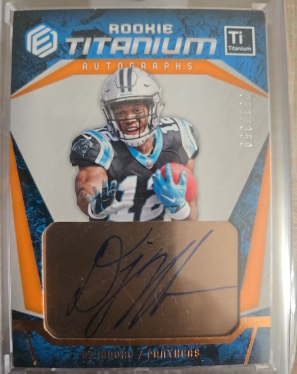2018 Panini Elements Rookie Titanium Autographs #RTA-38 DJ Moore — front