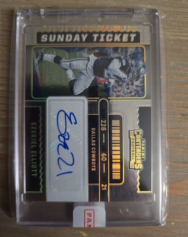 2020 Panini Contenders Sunday Ticket #ST-EZ Ezekiel Elliott — front