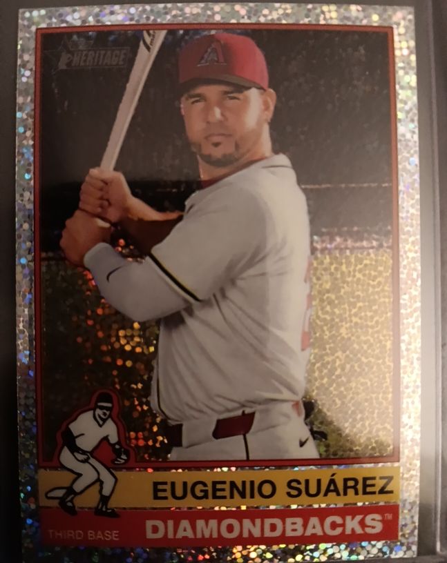 2025 Topps Heritage Chrome #223 Eugenio Suárez — front