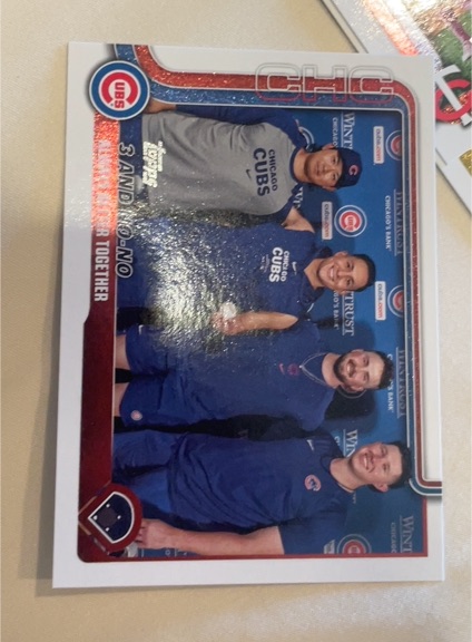 2025 Topps Series 2 #517 3 and No-No: Always Better Together Chicago Cubs — front