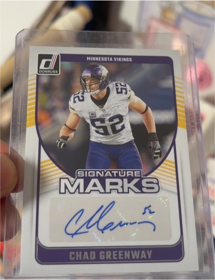 2024 Donruss Signature Marks #SMA-CGR Chad Greenway — front