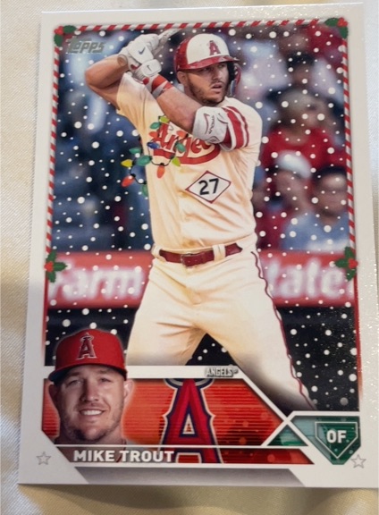 2023 Topps Holiday #H27 Mike Trout — front